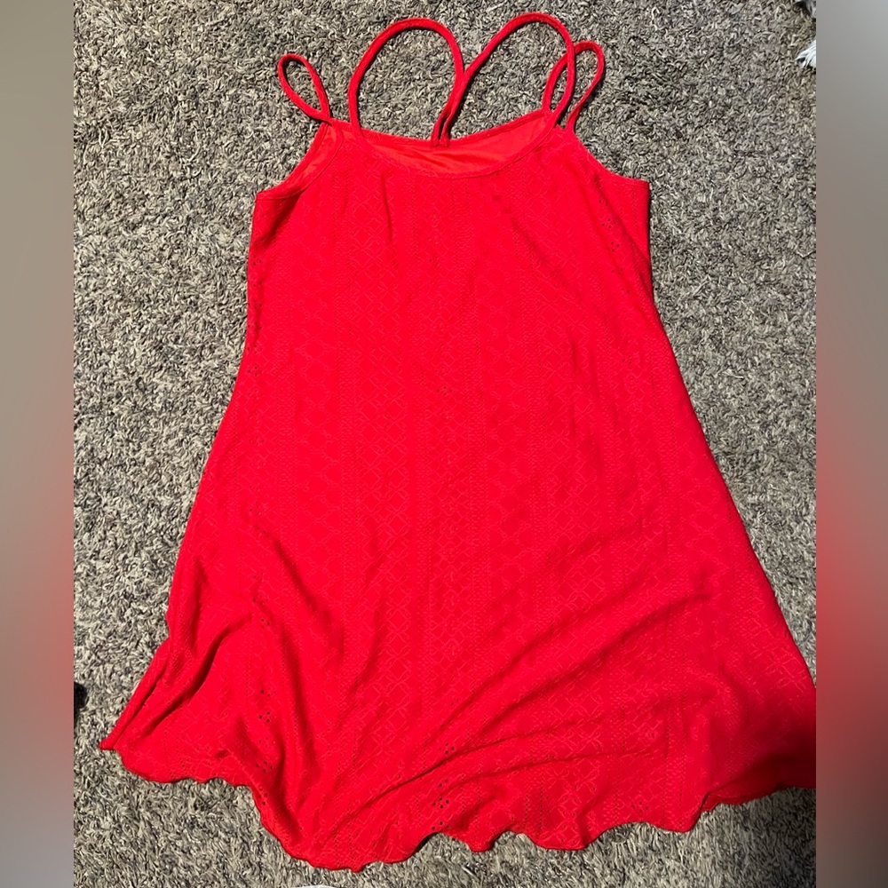 Vibrant Red Sleeveless Summer Dress, NWT